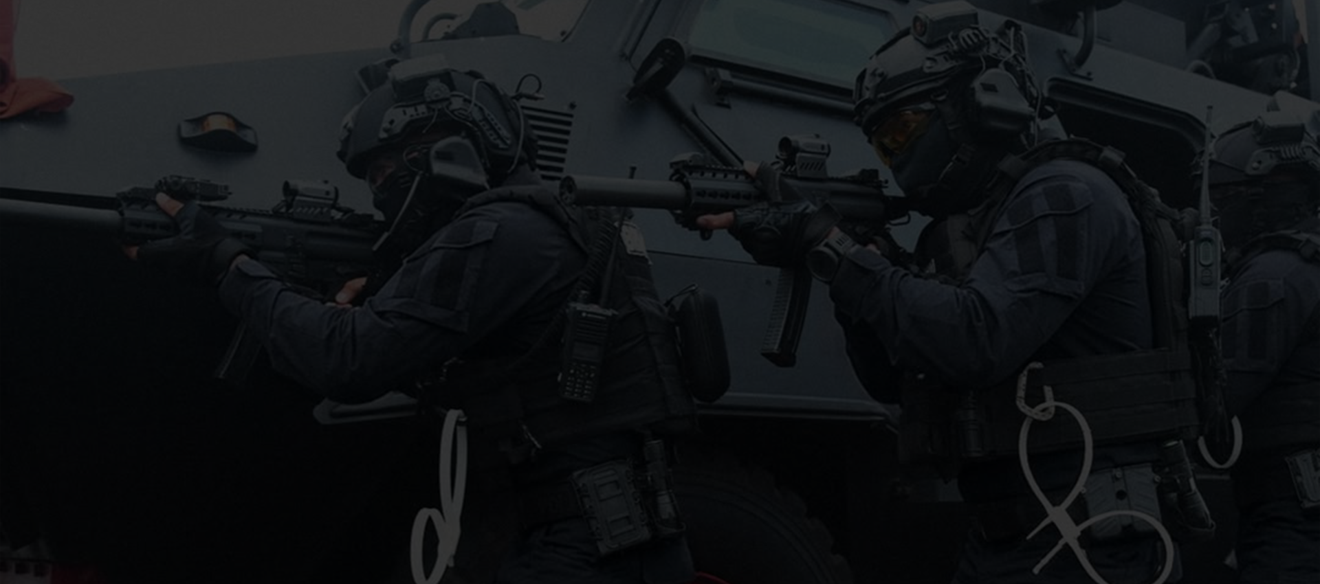 Tactical operators in combat gear