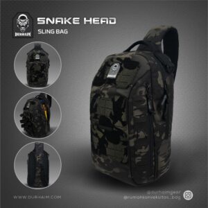 SNAKE HEAD MULTICAM BLACK